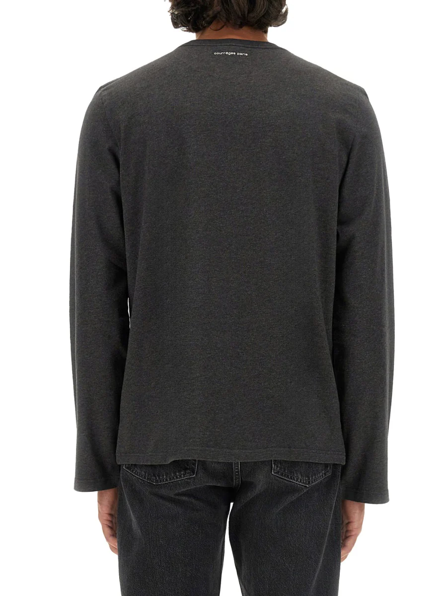 COURREGES Crewneck Long-Sleeve T-Shirt - Image 3