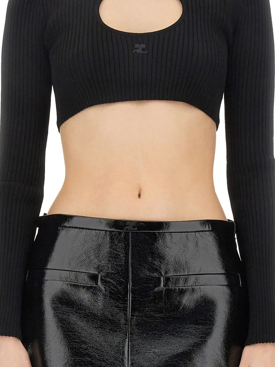 Courreges Cropped Women's Mini Shirt - Image 4
