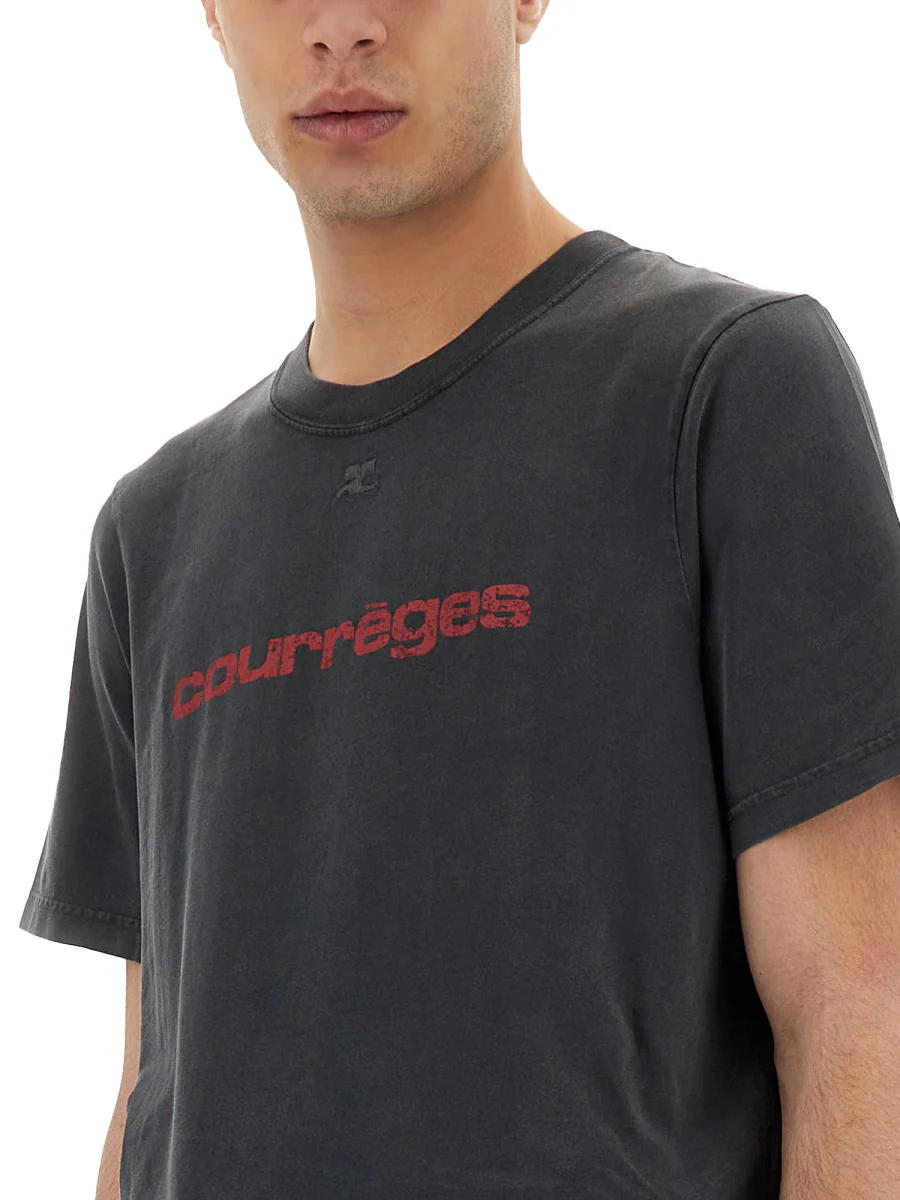 COURREGES Logo-print T-shirt - Image 4
