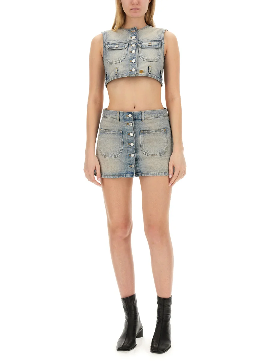 COURREGES Multiflex Denim Mini Skirt - Image 2