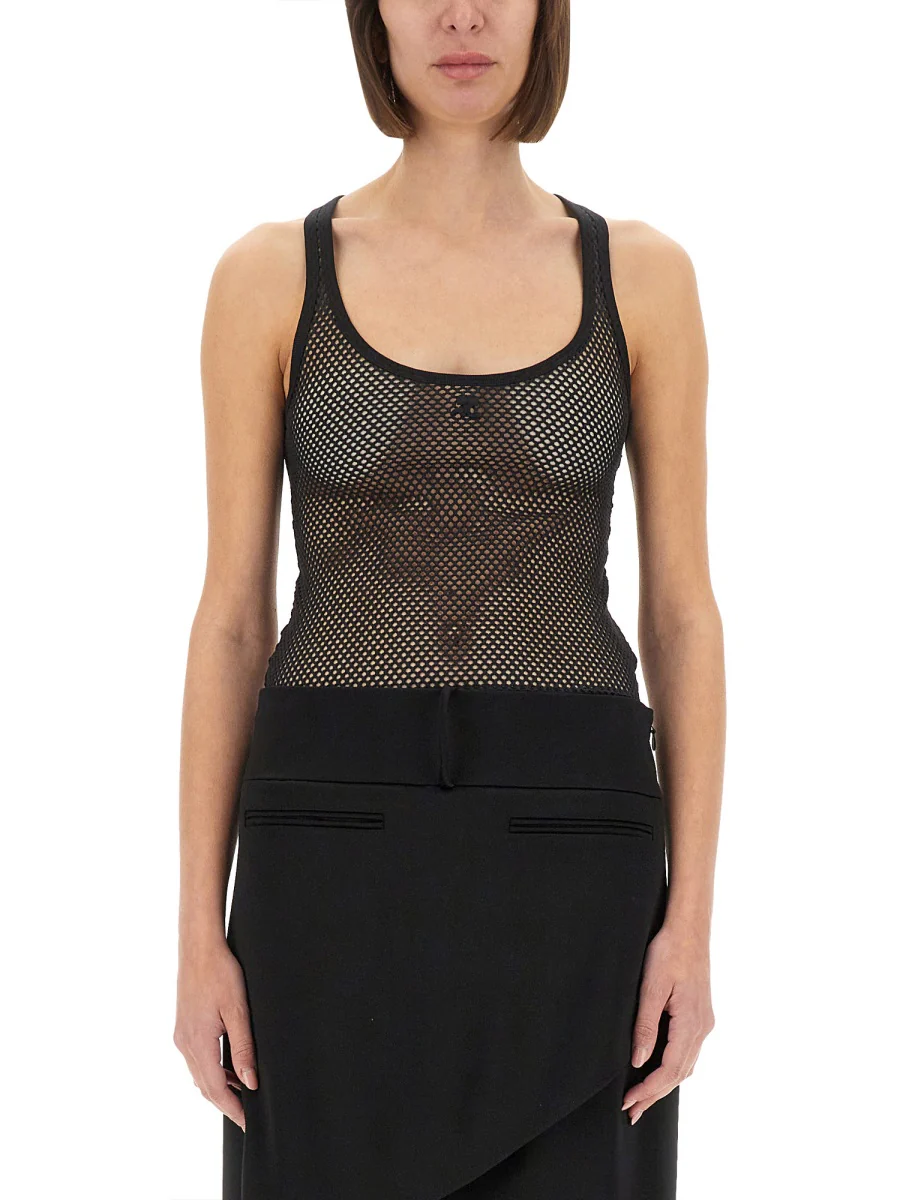 COURREGES PRINTED MESH TANK TOP - Image 5