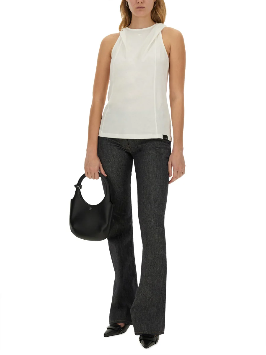 Courreges Regular Fit Logo Top - Image 2