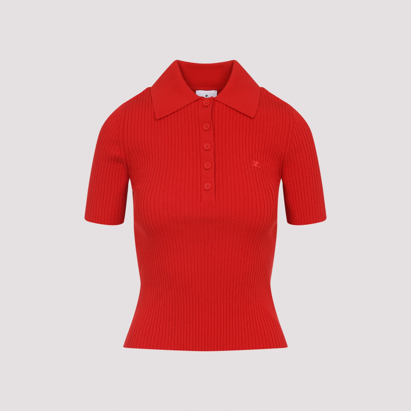 Courreges Signature Viscose Polo