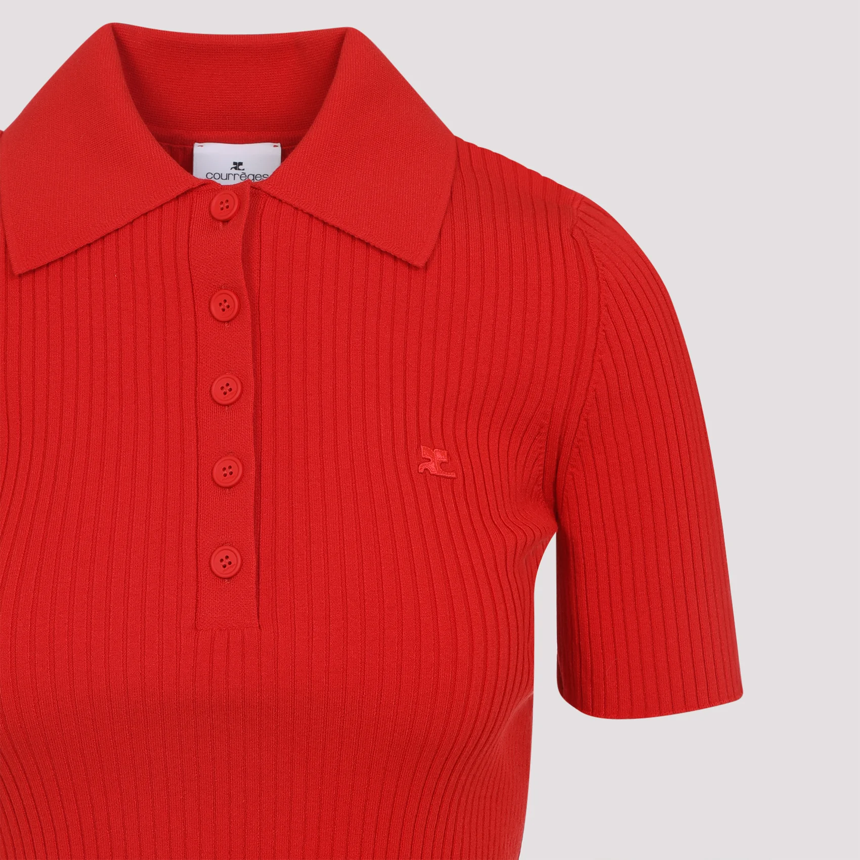 Courreges Signature Viscose Polo - Image 5