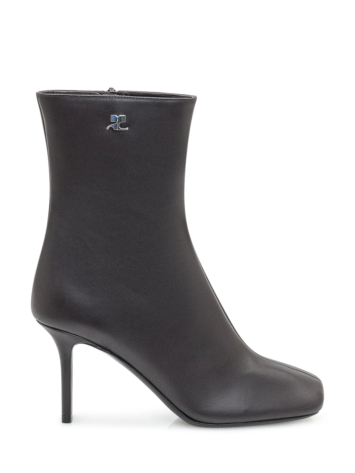 Courreges Square Toe 80 Heeled Ankle Boots