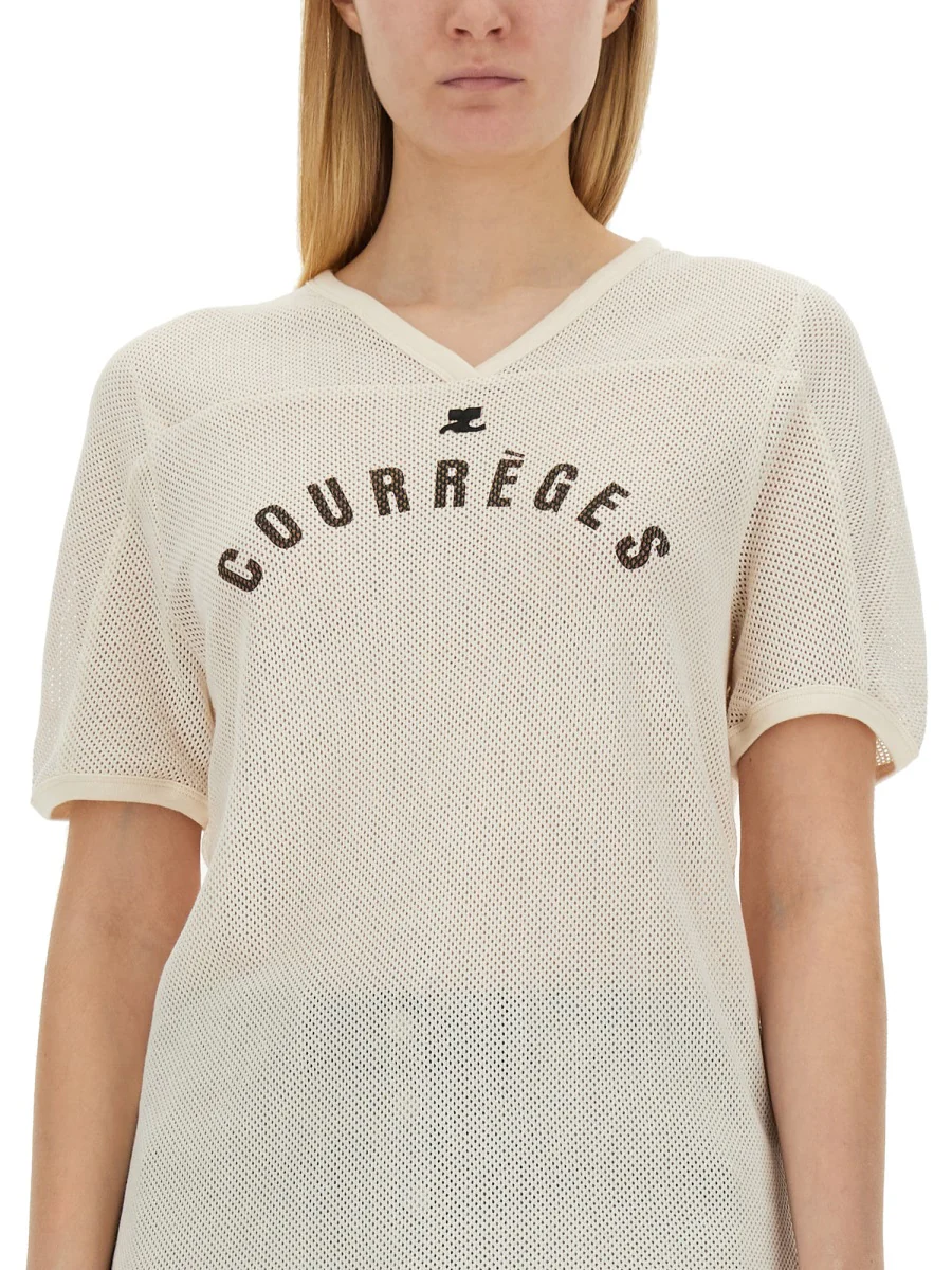 COURREGES T-shirt with Logo - Image 4
