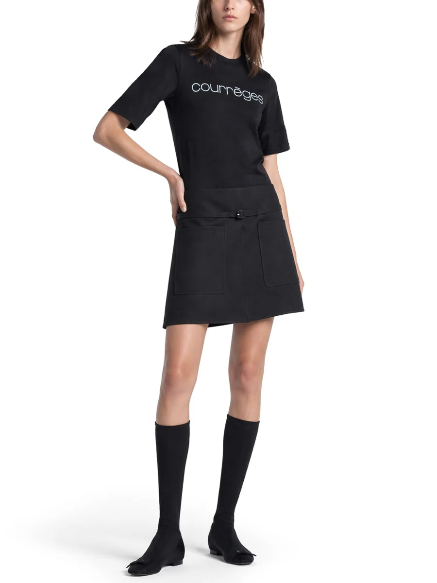 COURREGES Waisted Printed T-Shirt - Image 2