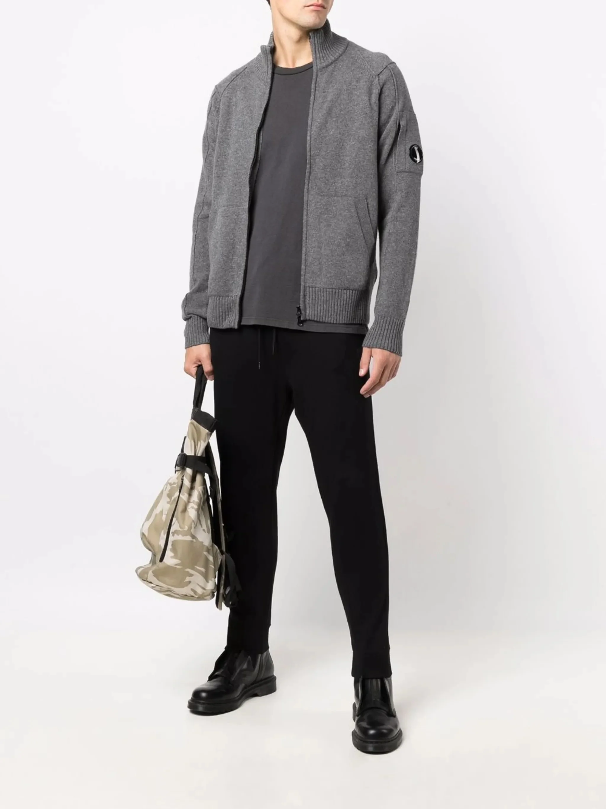Cp Company Fleece Cargo Pants with Internal Drawstring Waist and Lens Pocket - Image 2