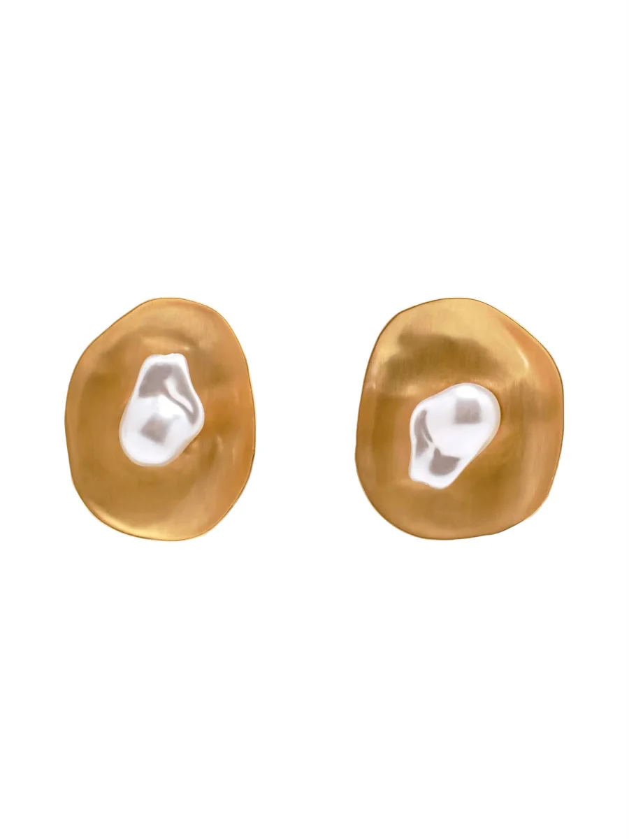Cult Gaia Brass Plated Mini Earrings