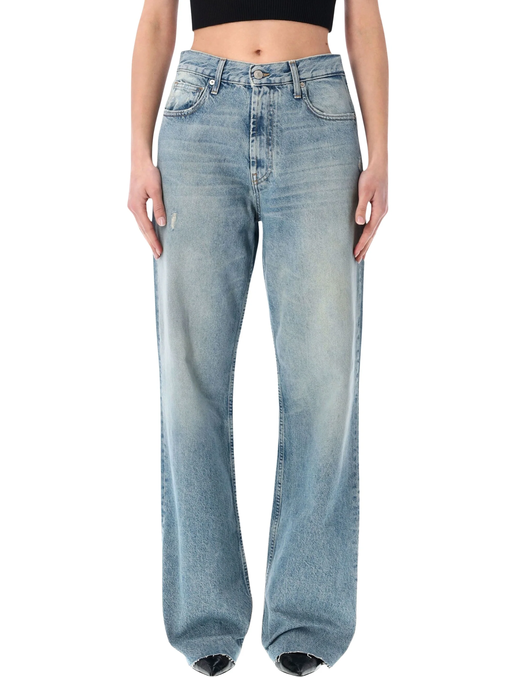 Cycle High-Rise Straight-Fit Jeans for Women - Size 28
