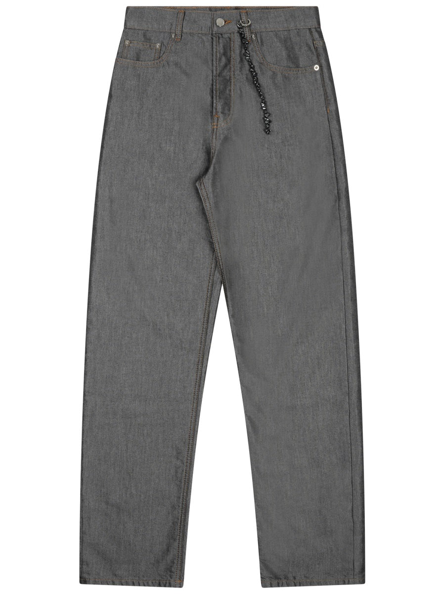 DARKPARK Gale Chain Adorned Relaxed Fit Lurex Denim Jeans