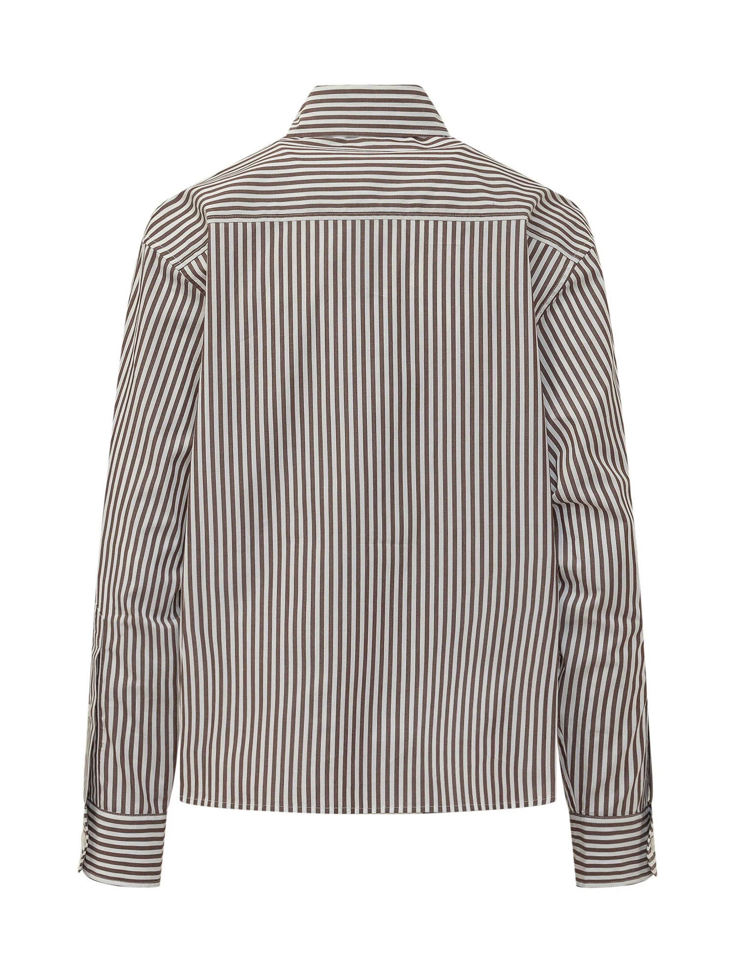 Des Phemmes Elegant Striped Shirt with Applied Embroidery - Image 2