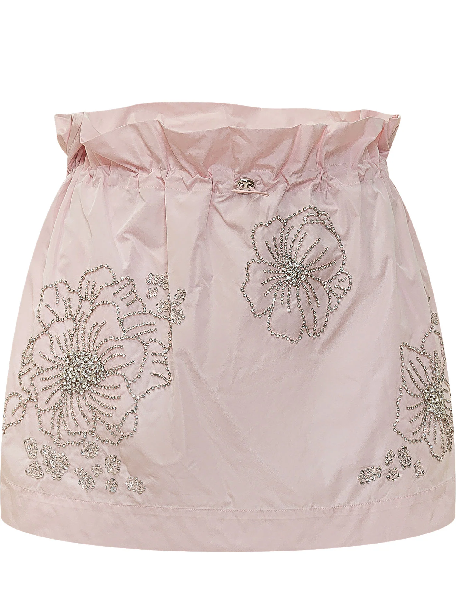 Des Phemmes Mini Skirt with Floral Embroidery
