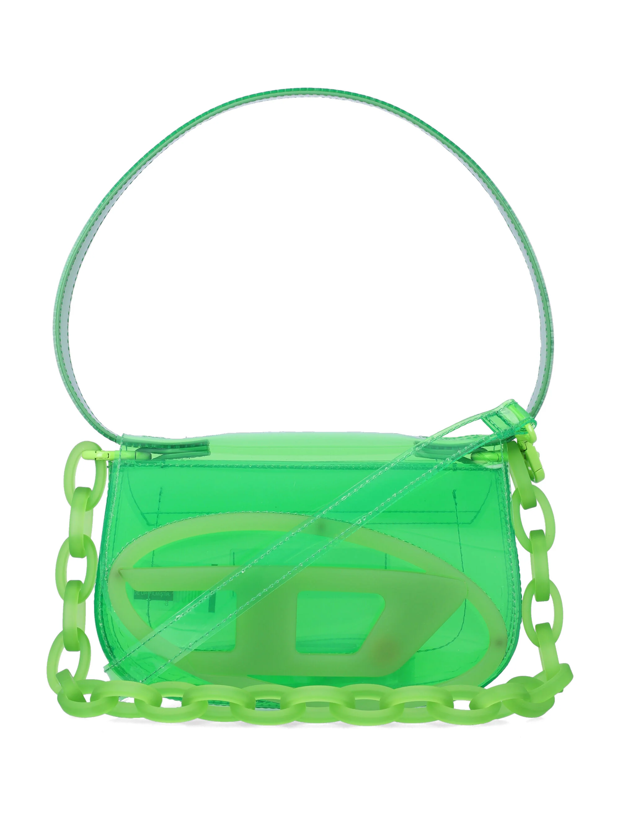 Diesel 1DR-Iconic Shoulder Bag in Transparent TPU