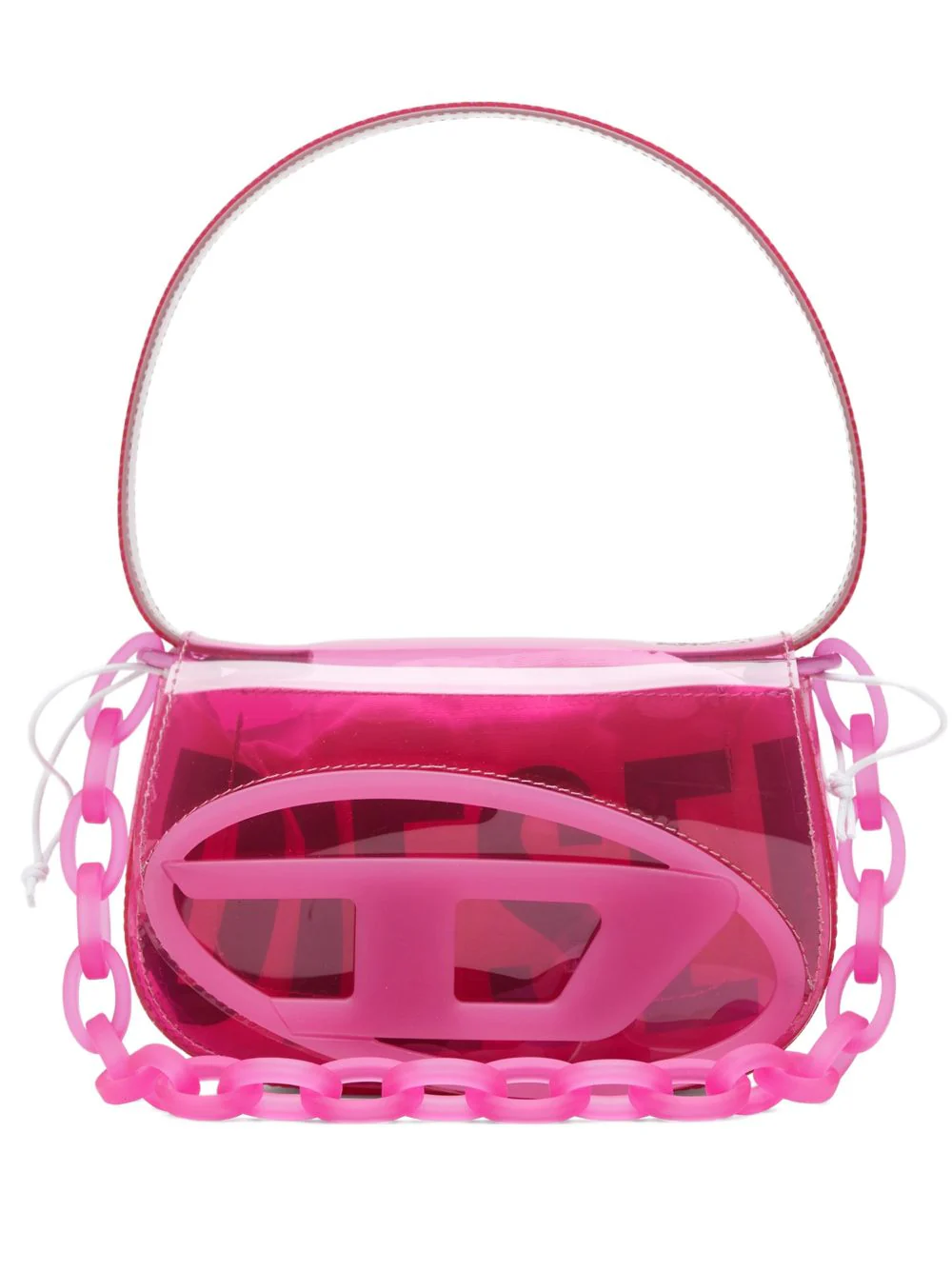 DIESEL 1DR-Iconic Shoulder Bag in Transparent TPU
