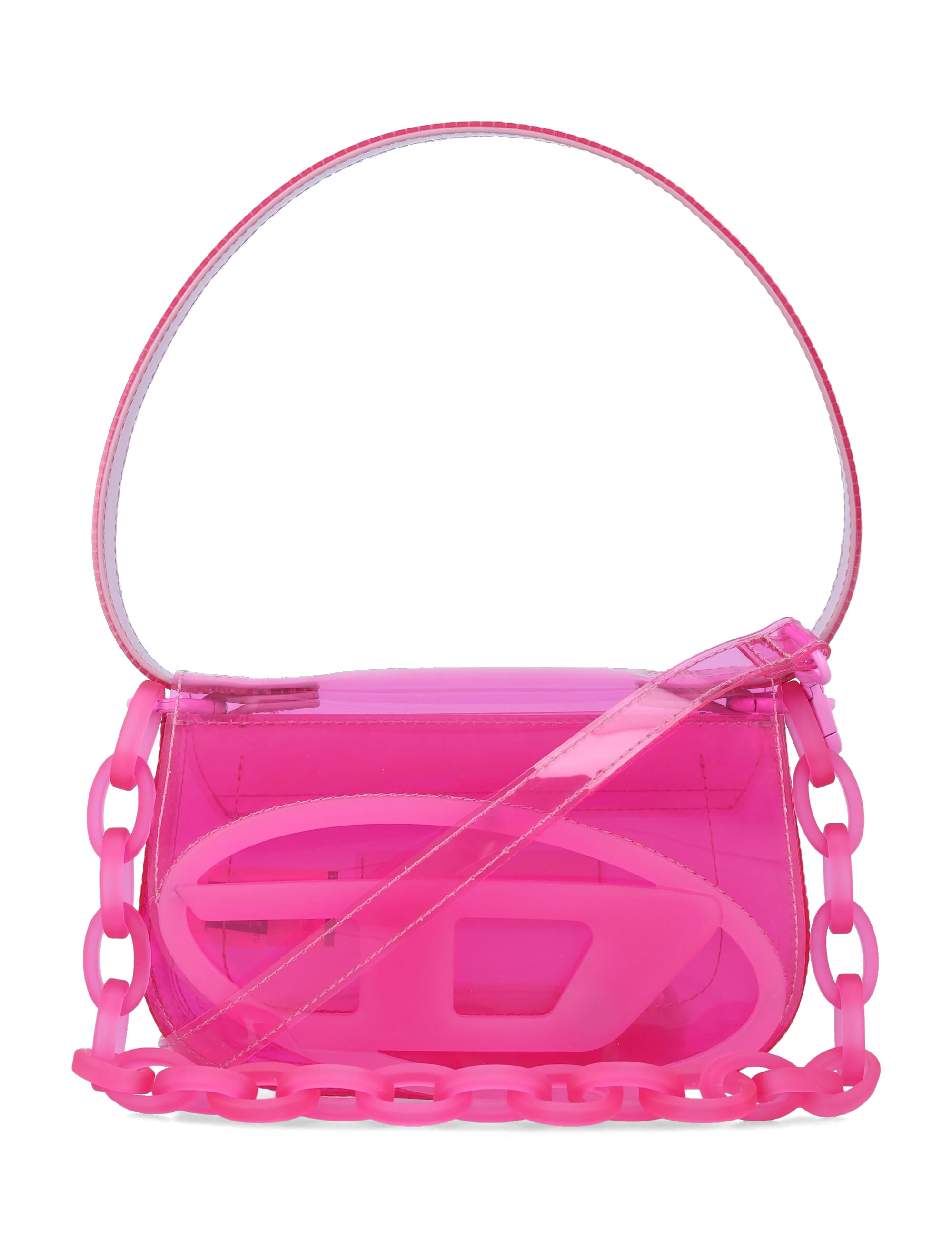 DIESEL 1DR-Iconic Shoulder Bag in Transparent TPU - Image 6