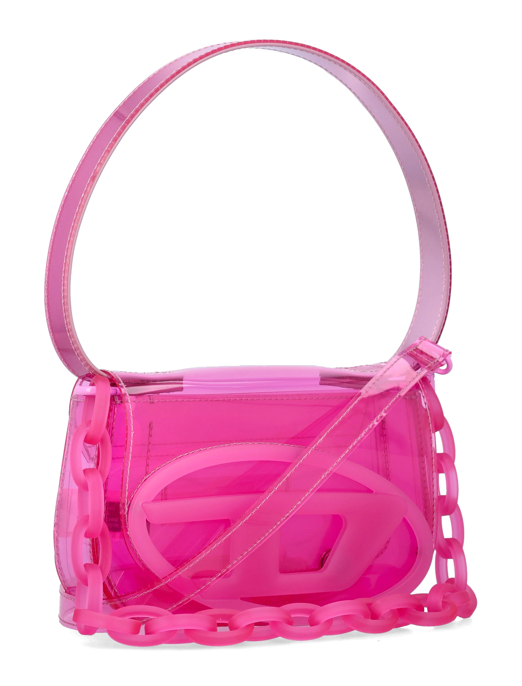 DIESEL 1DR-Iconic Shoulder Bag in Transparent TPU - Image 7