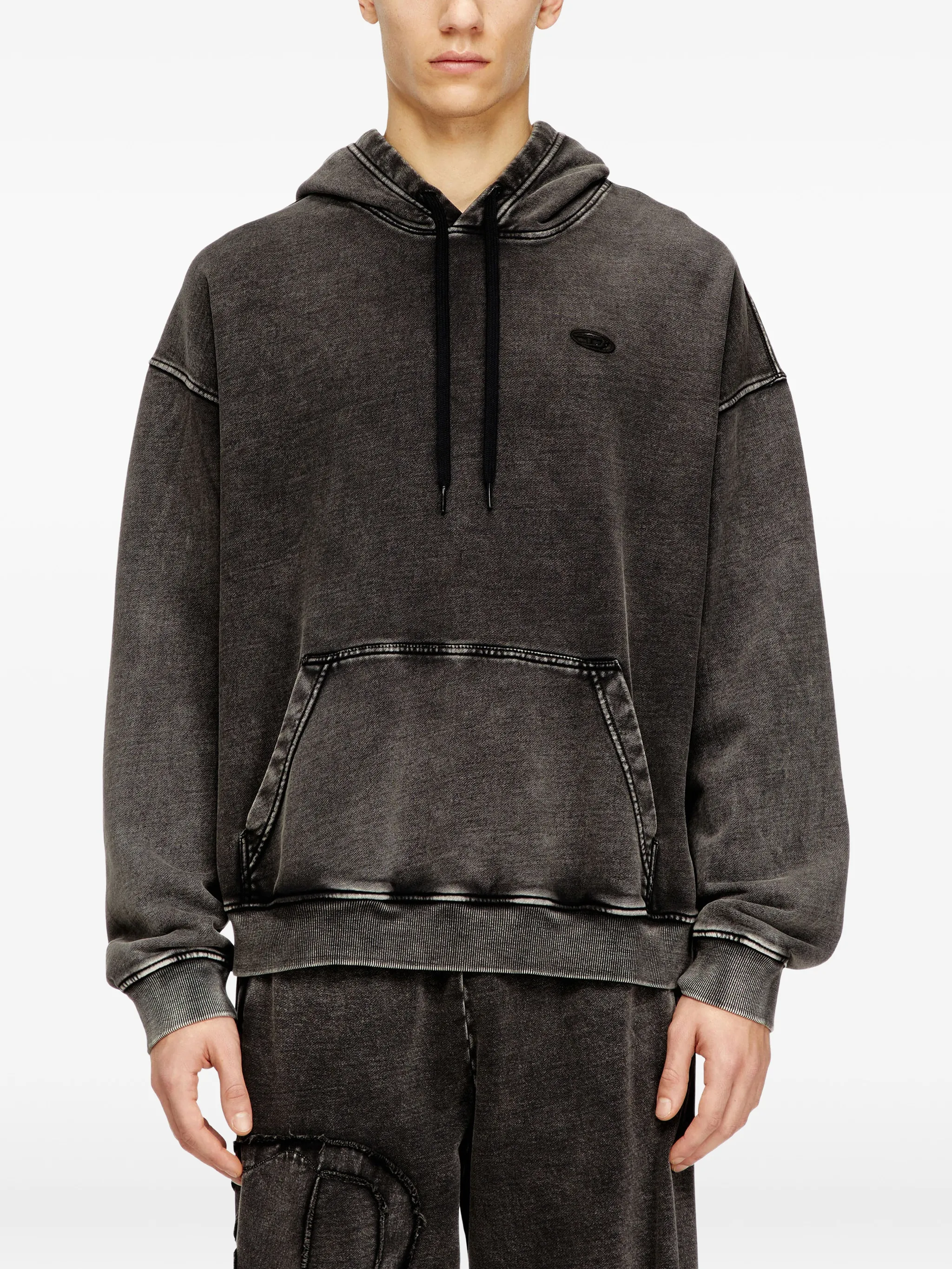 Diesel Boxy Hooded Sweatshirt for Men - SS26 - Image 3