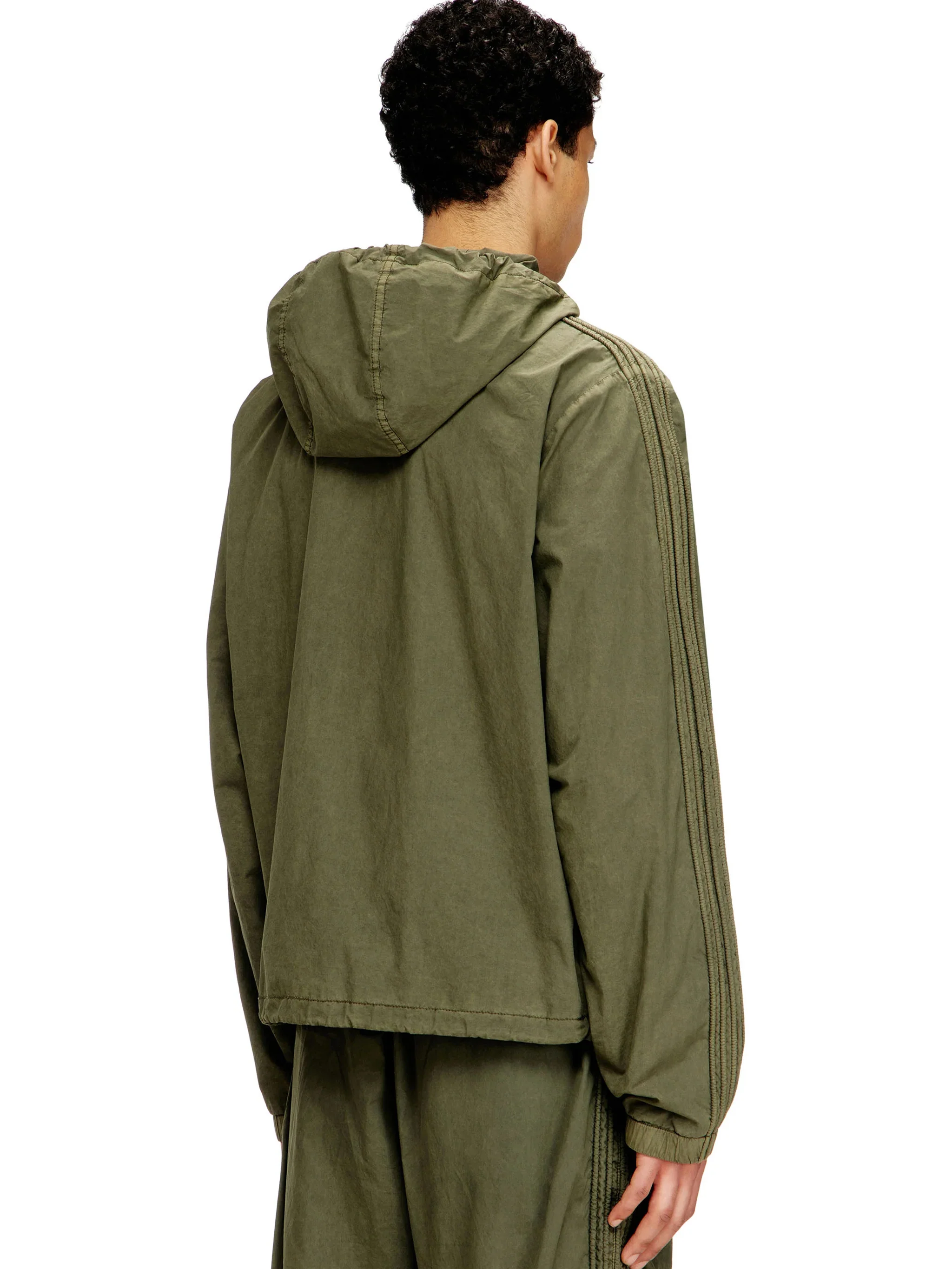 Diesel Cotton Jacket with Drawstring Hood and Zip Pockets - Regular Fit Size 48 - Image 4