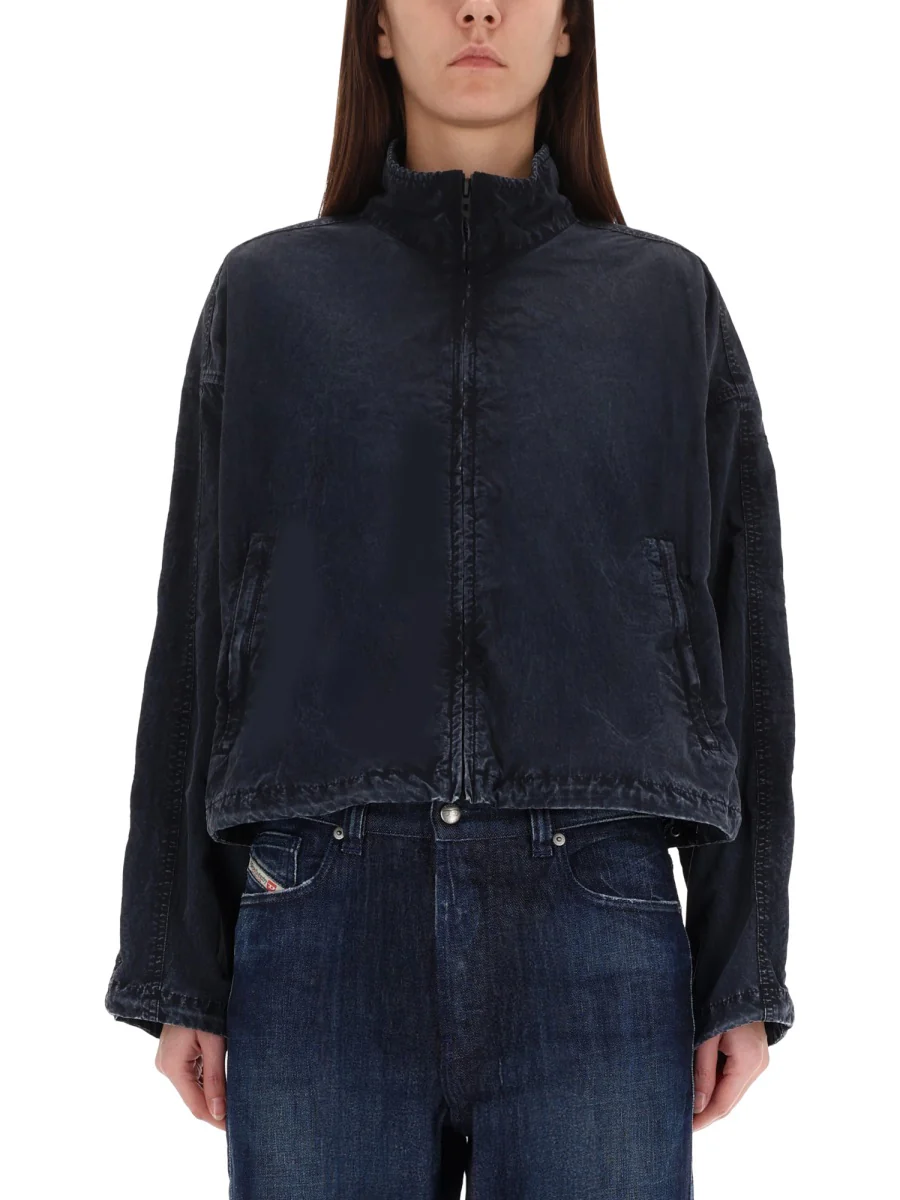 DIESEL Cropped Jacket in Recycled Nylon Taslan - Image 5