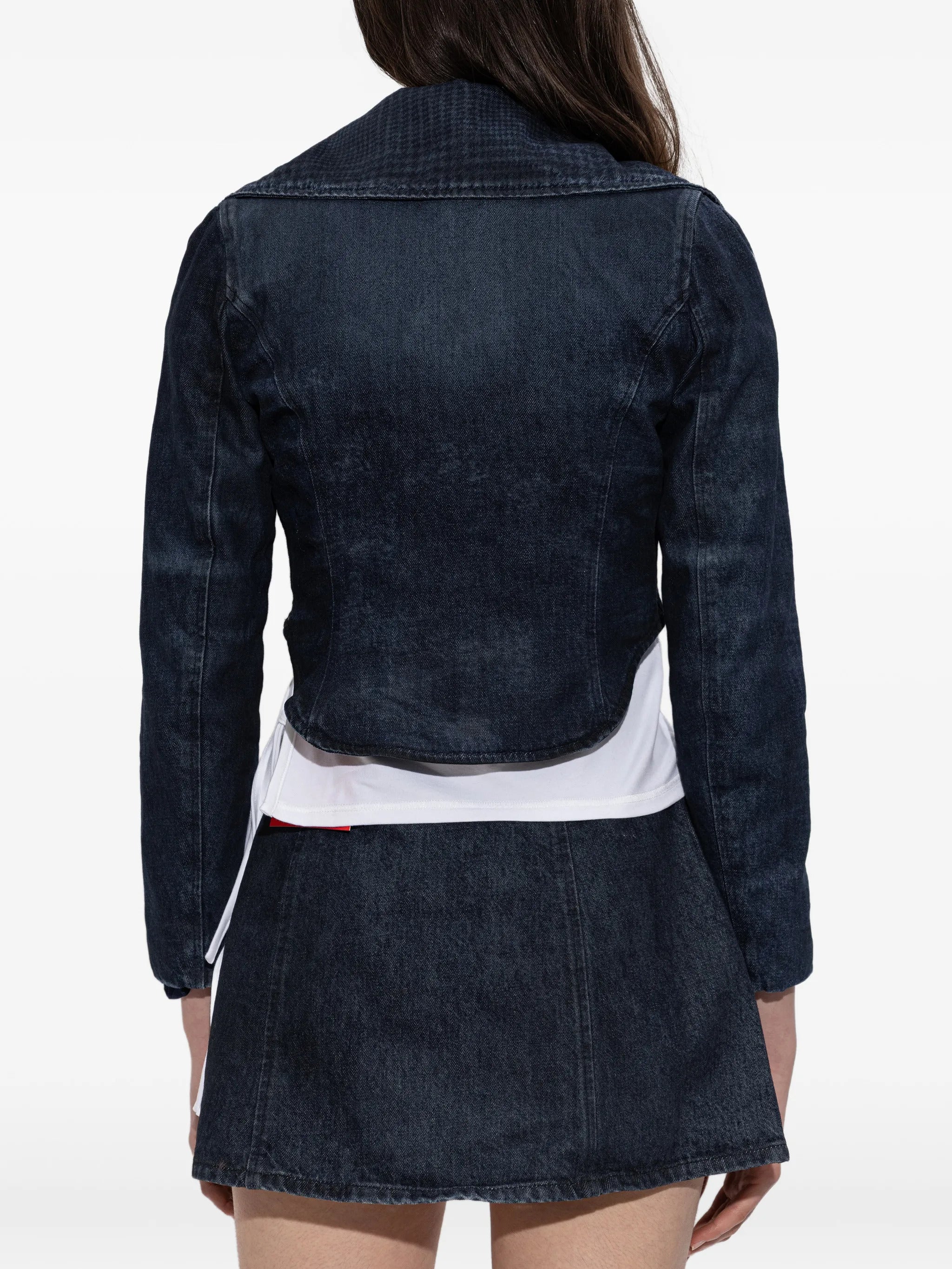 Diesel Curved Hem Lined Jacket with Button Closure - Size S - Image 4