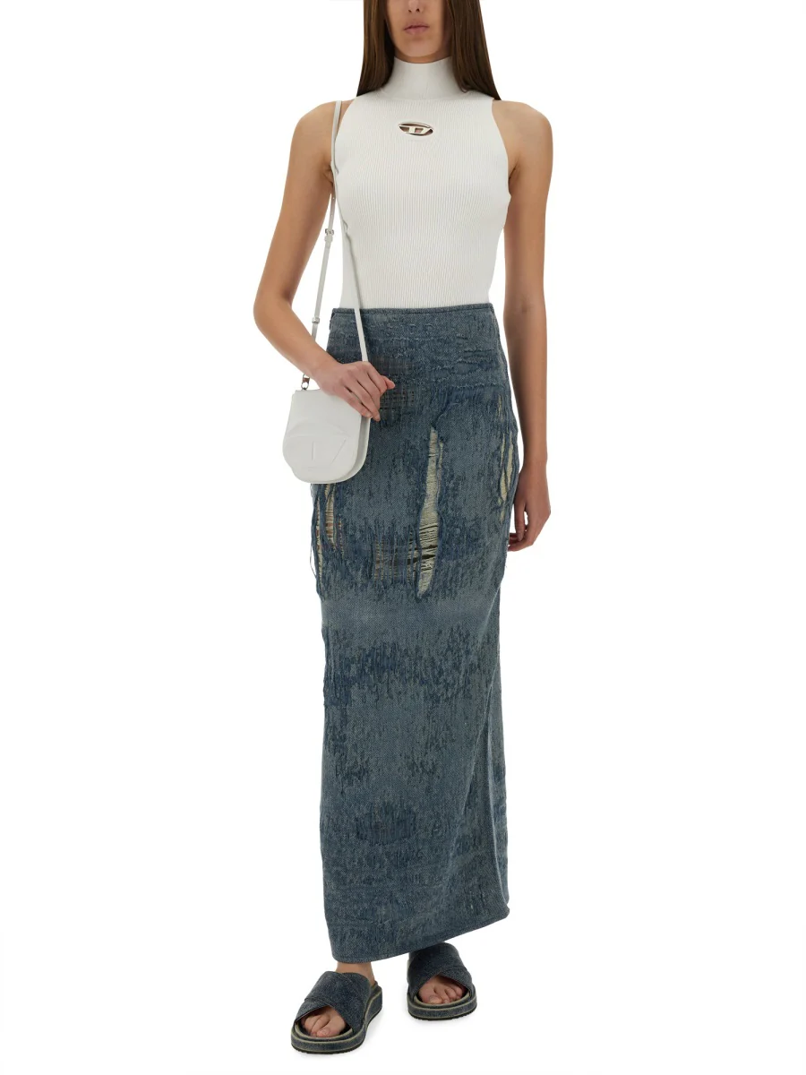 DIESEL Denim Midi Skirt - Image 2