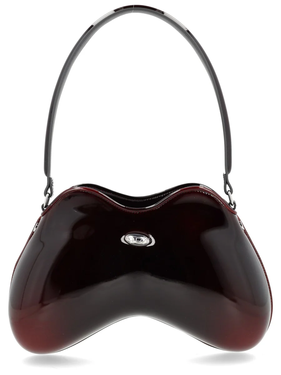 Diesel Double-D-Rigid Shoulder Bag in Dégradé Glossy PU