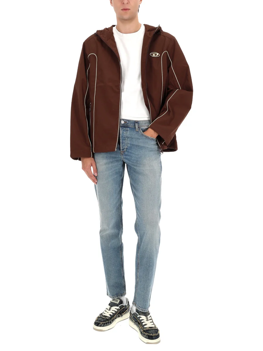 DIESEL J-HIVES Man: Windbreaker Jacket with Contrast Piping - Image 2