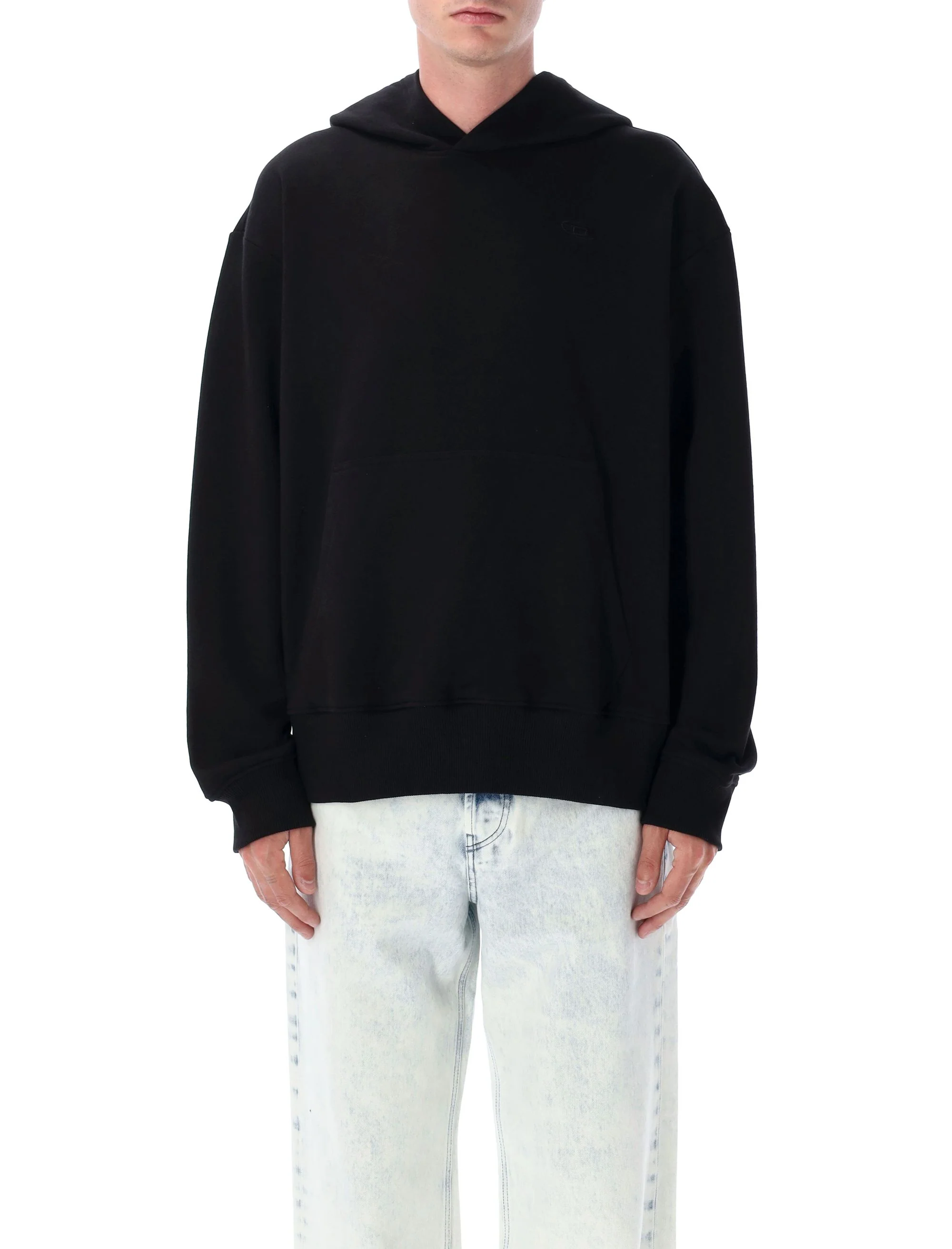 Diesel Men's Oversized Hoodie with Embroidered Details - Regular Fit