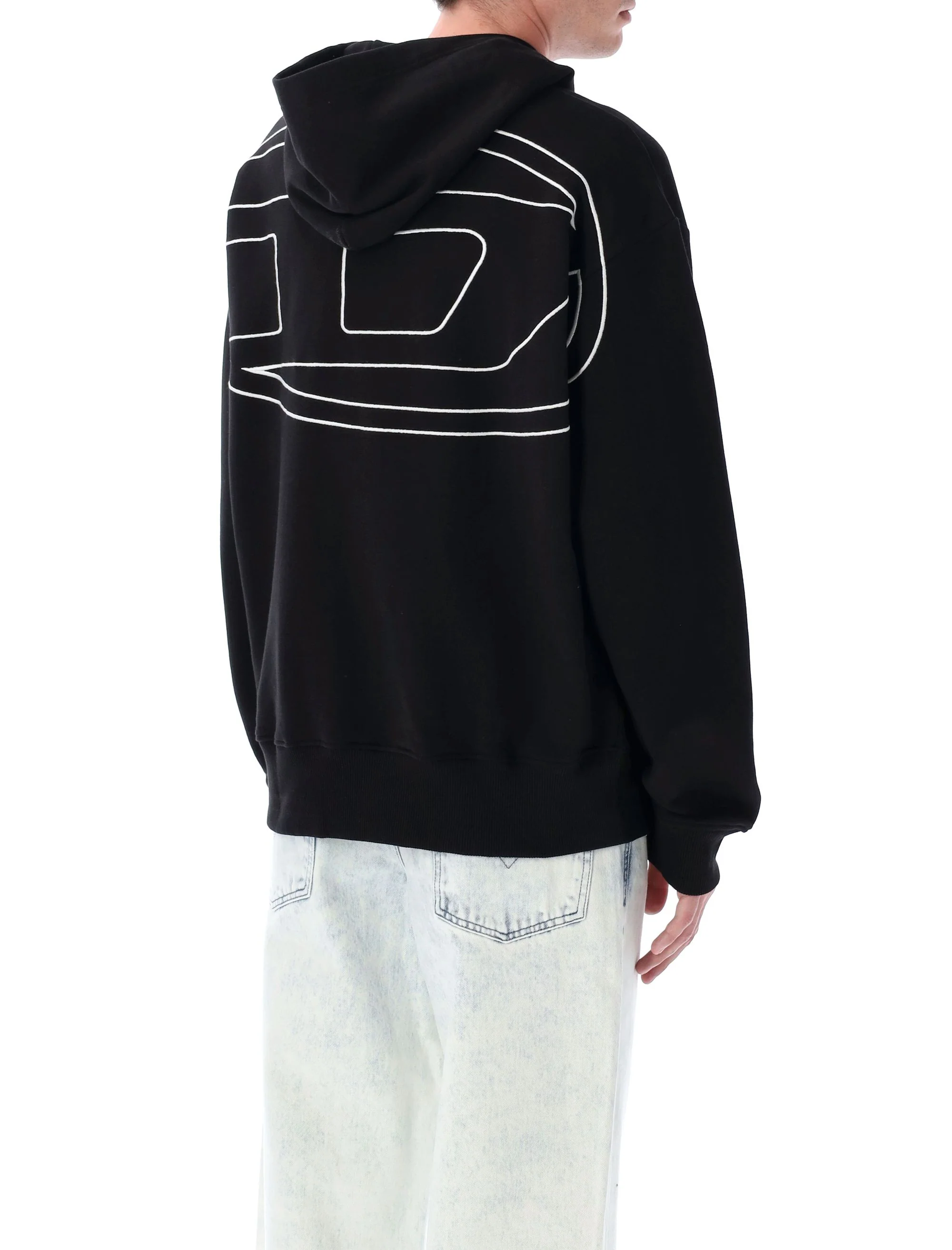 Diesel Men's Oversized Hoodie with Embroidered Details - Regular Fit - Image 2