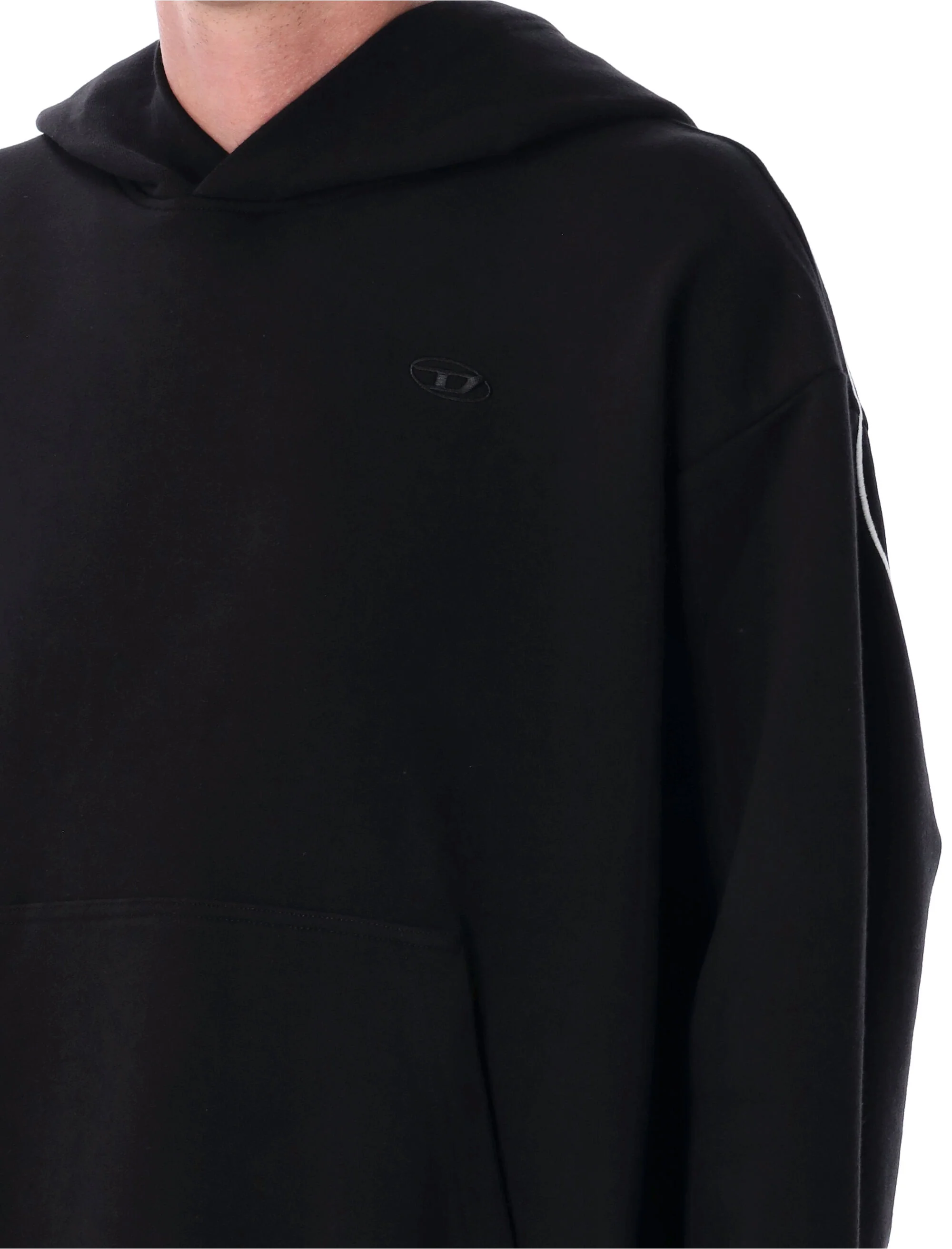 Diesel Men's Oversized Hoodie with Embroidered Details - Regular Fit - Image 3