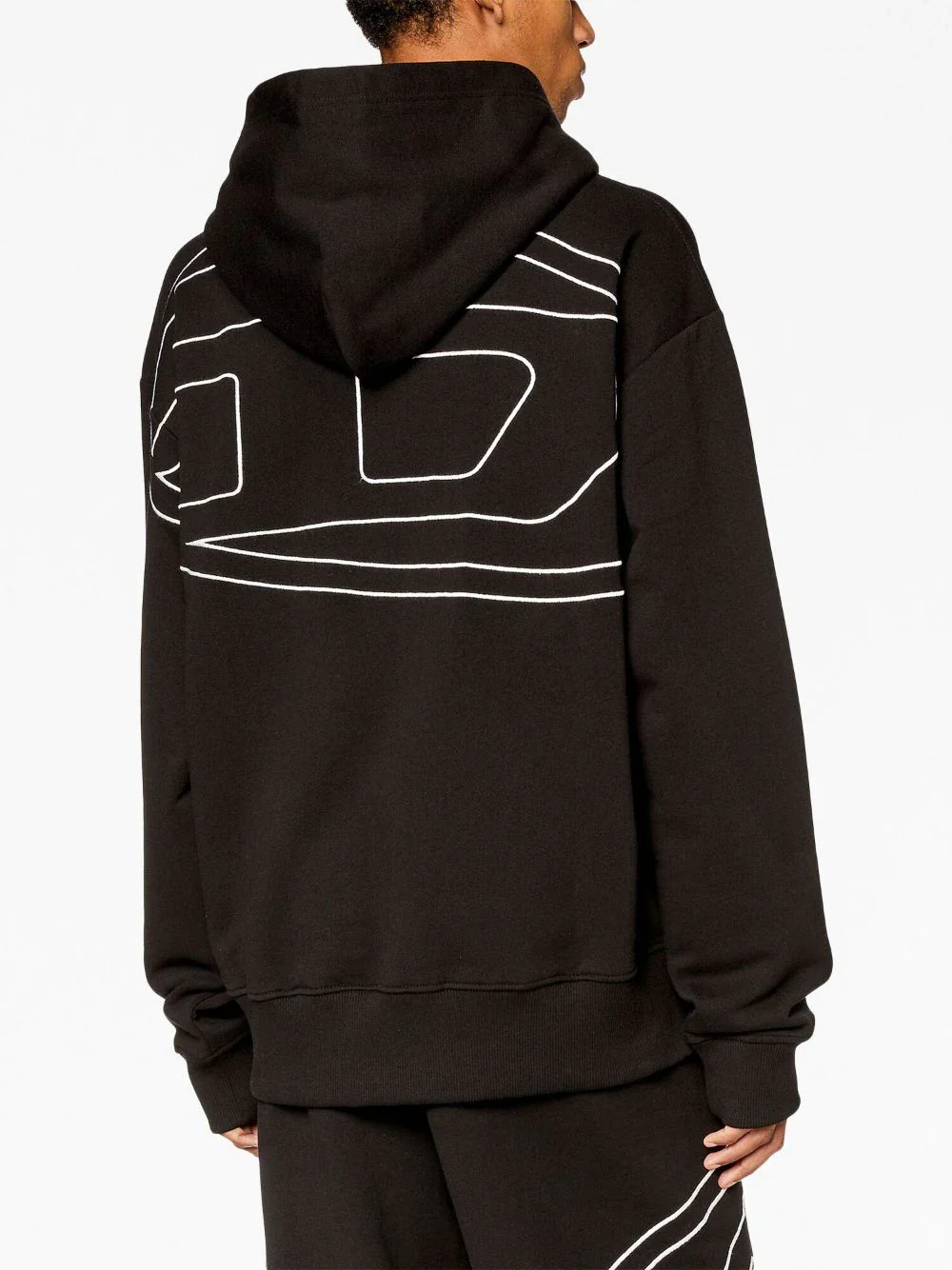 Diesel Men's Oversized Hoodie with Embroidered Details - Regular Fit - Image 4