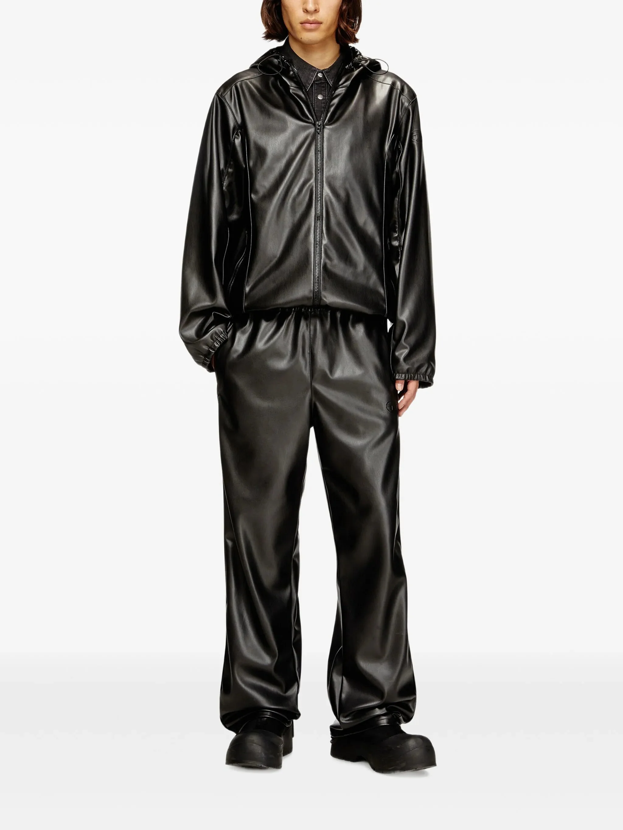 Diesel Men's ReguTher Fit Jacket with Drawstring Hood and Zip Pockets - Size M - Image 2