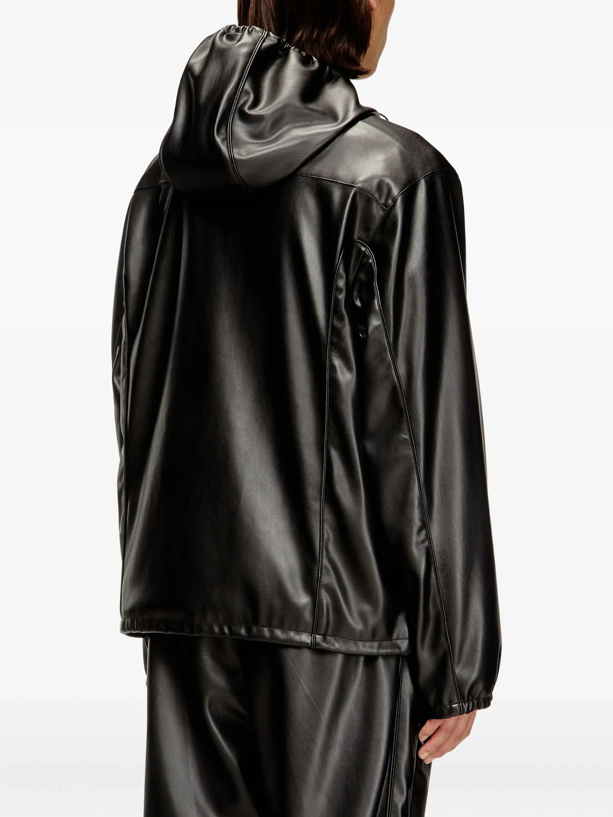 Diesel Men's ReguTher Fit Jacket with Drawstring Hood and Zip Pockets - Size M - Image 4
