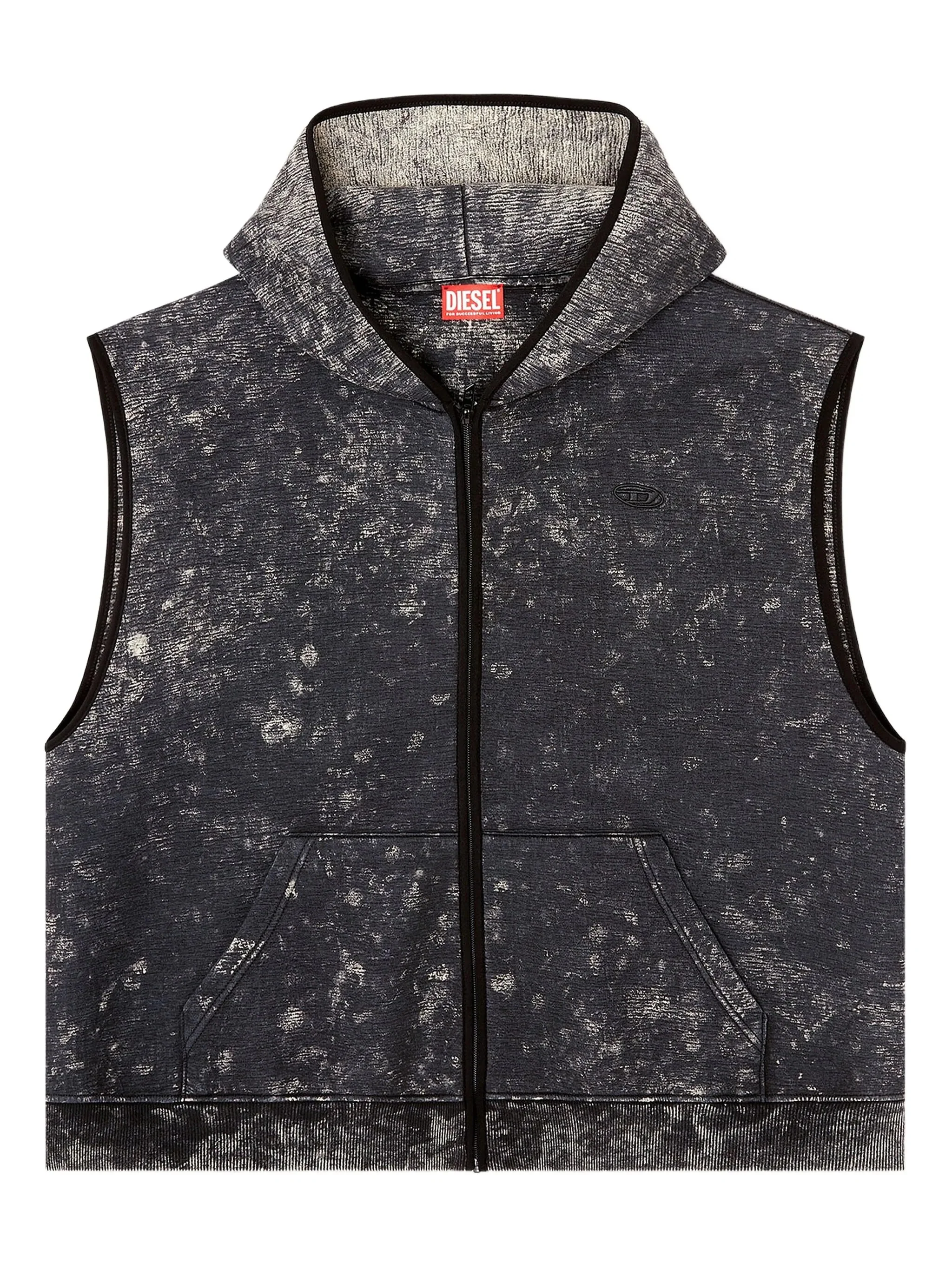 Diesel ReThexed Fit Hooded Sweater with Silk Trim - Size M
