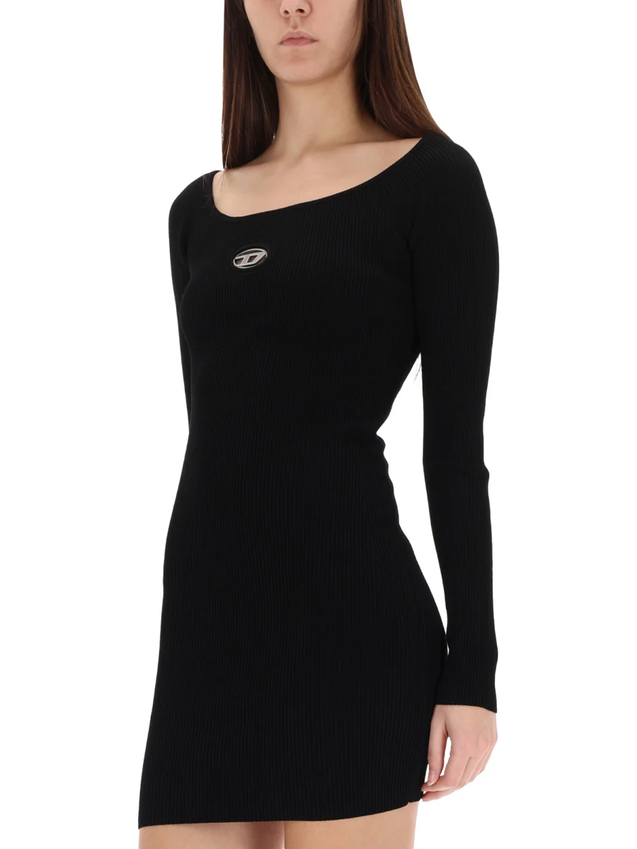 DIESEL Ribbed Logo-detail Dress - Image 4