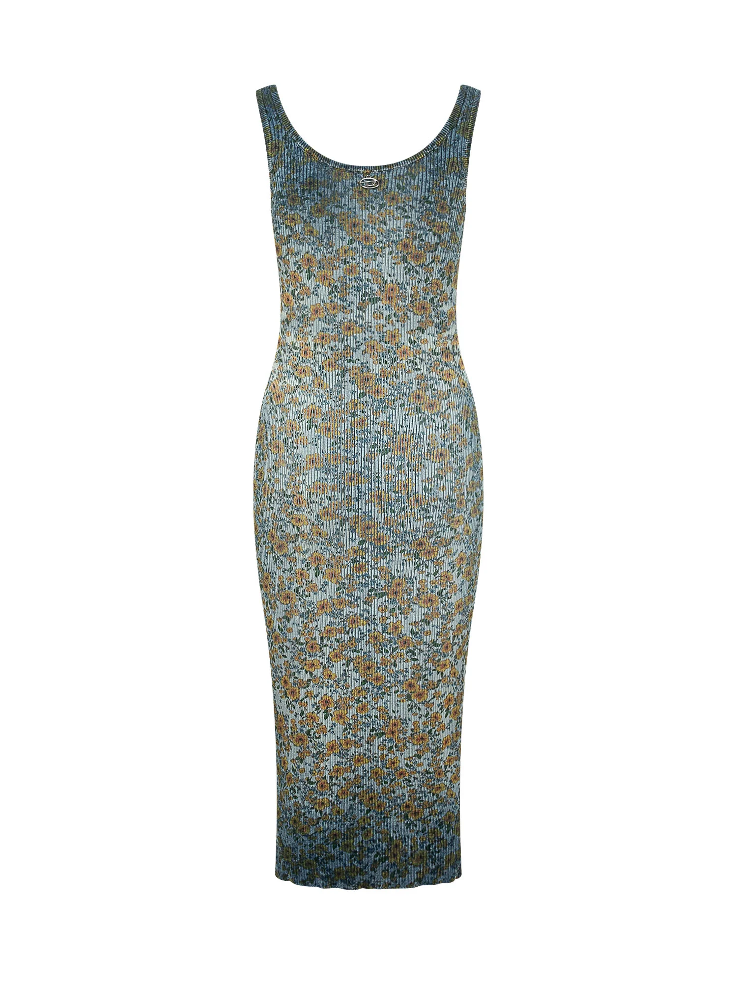 Diesel Ribbed Mini Dress with Floral Print - Image 2