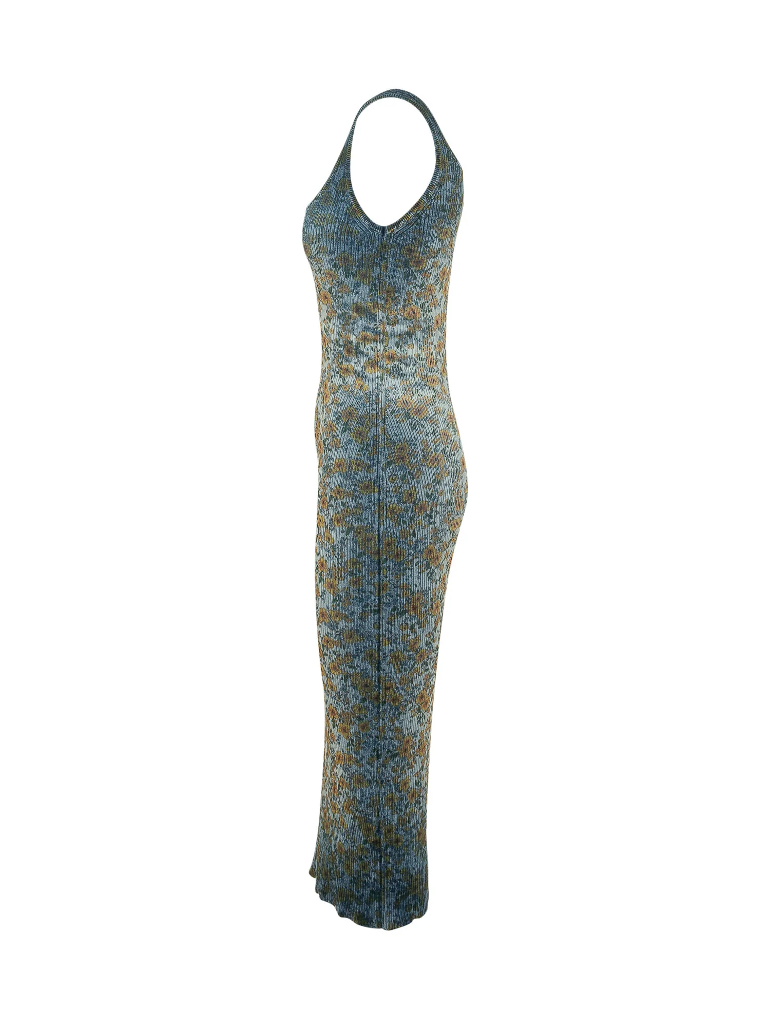Diesel Ribbed Mini Dress with Floral Print - Image 3