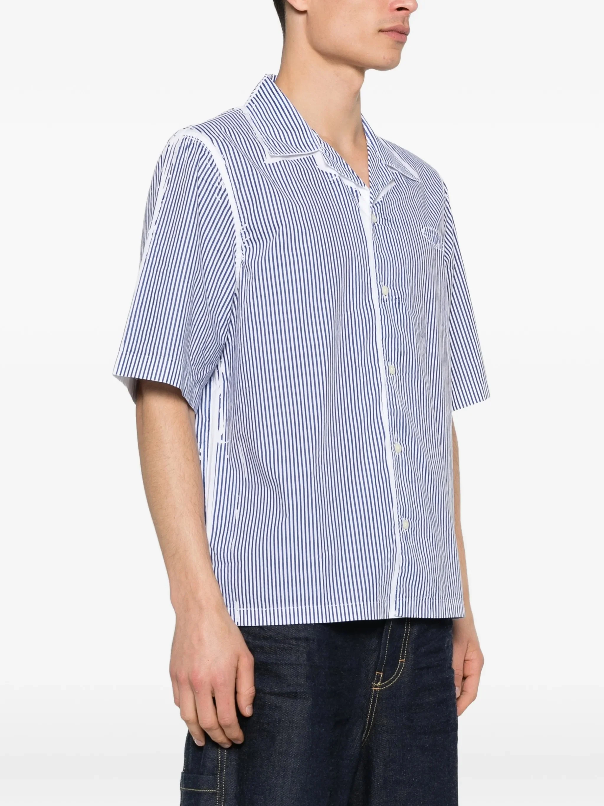 Diesel Short Sleeve Button-Down Shirt Size 48 with Embroidered Logo - Image 2