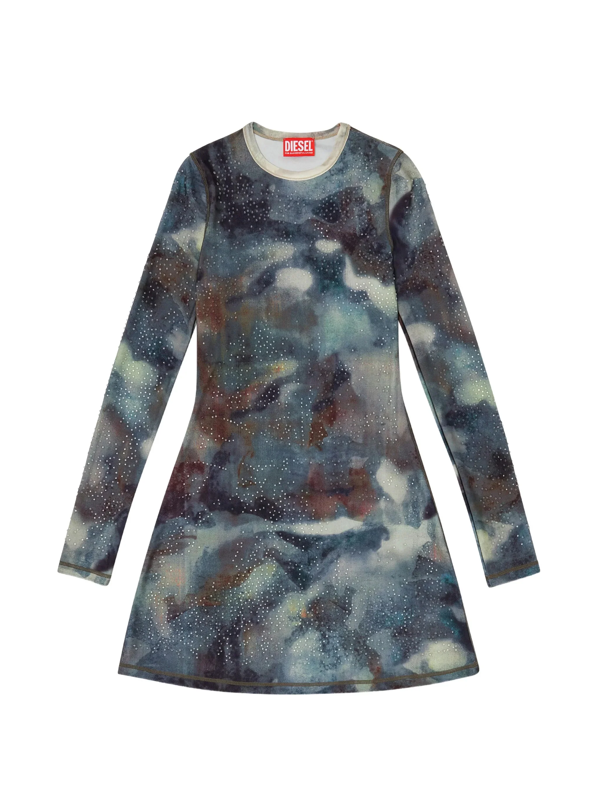 Diesel Skinny Fit Dress with Contrast Cover Stitching - Size S