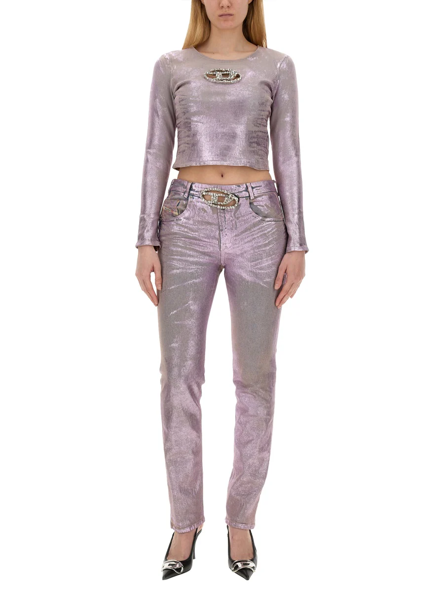 DIESEL T-Buxt-Crop-Od Cotton T-shirt - Image 2