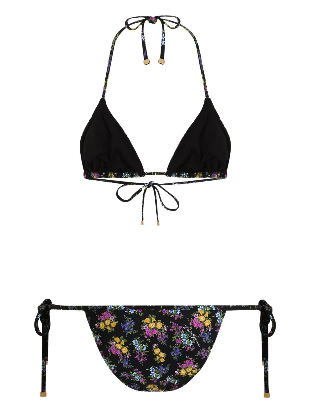 Dolce & Gabbana Adjustable Triangle Bikini Set with Thong Bottoms - Image 2