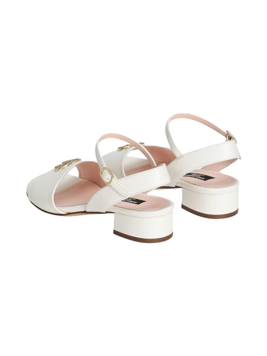 DOLCE & GABBANA Calfskin Sandals with DG Logo - Image 2