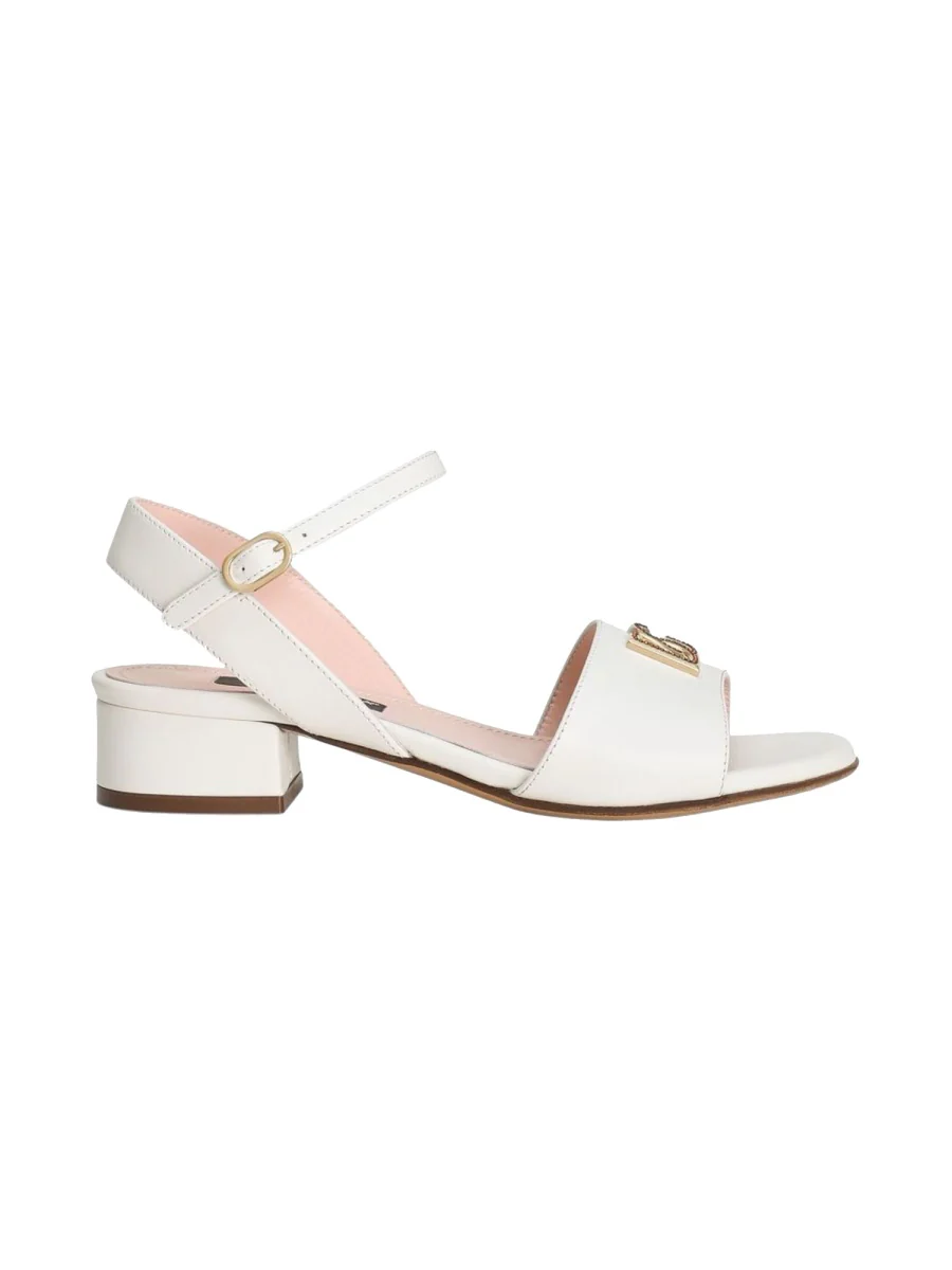 DOLCE & GABBANA Calfskin Sandals with DG Logo - Image 3