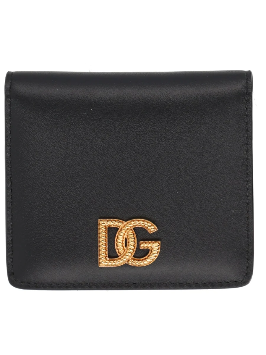 DOLCE & GABBANA Calfskin Wallet with DG Logo for Women