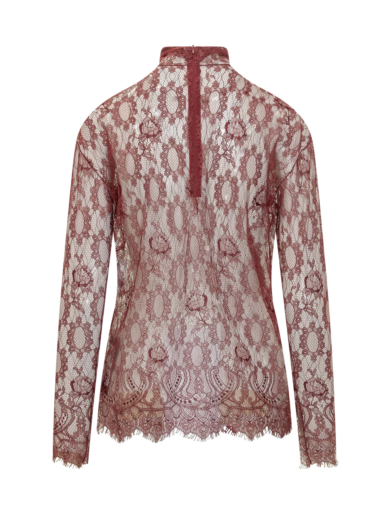 Dolce & Gabbana Chic High Neck Lace Top - Image 2