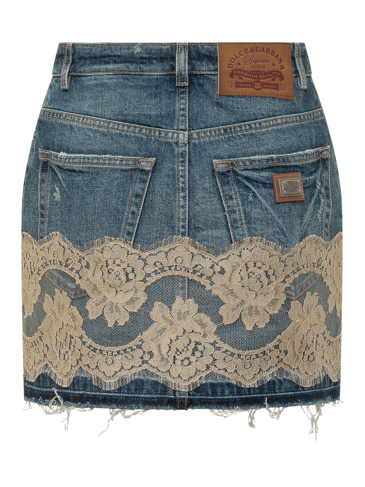 Dolce & Gabbana Chic Mini Skirt with Lacy Insert - Image 2