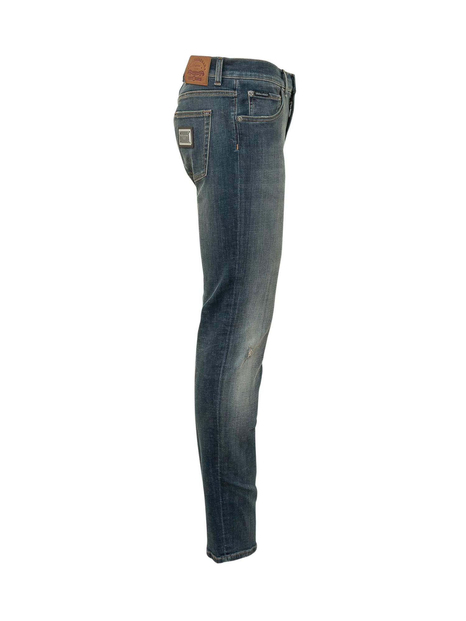 Dolce & Gabbana Classic 5-Pocket Denim Jeans with Button Closure - Image 3