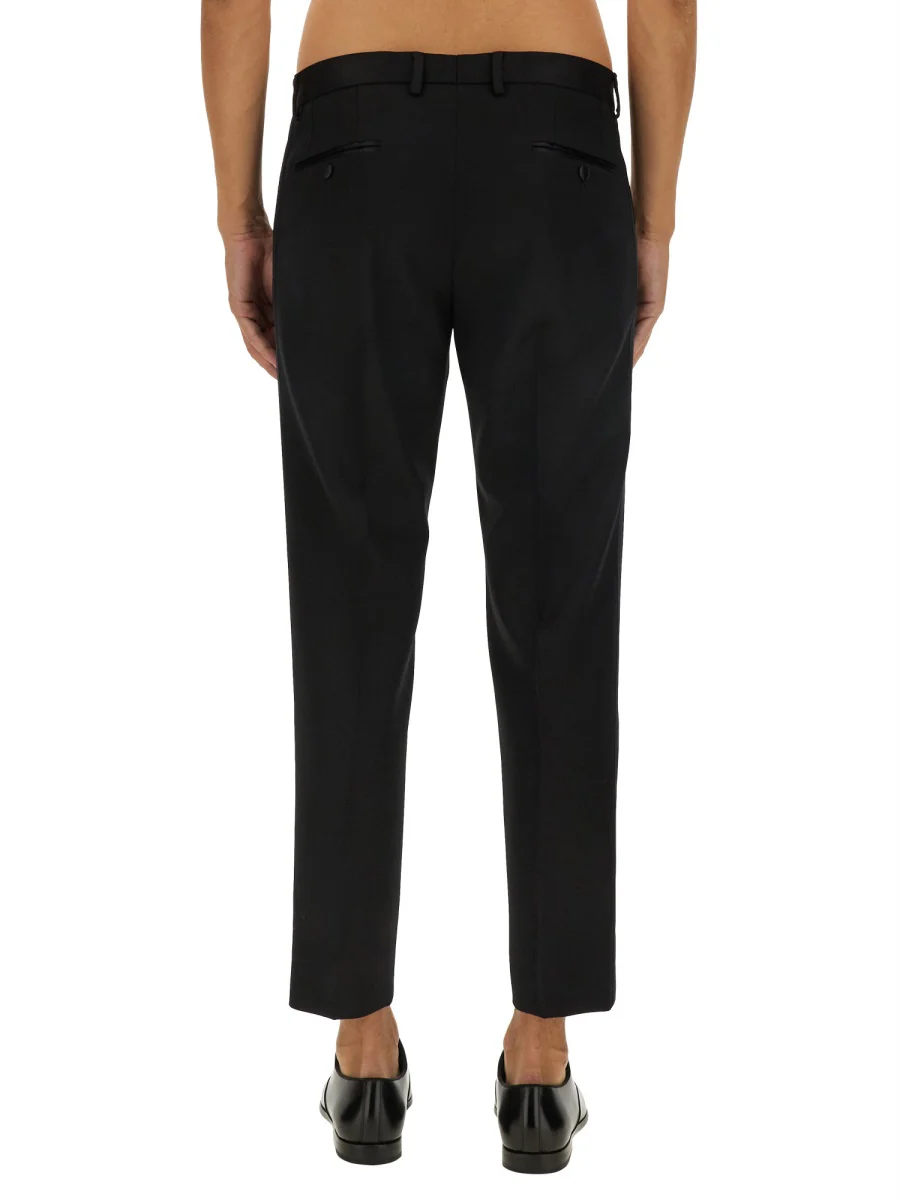 DOLCE & GABBANA Classic Gabardine Tuxedo Pants for Men - Image 3