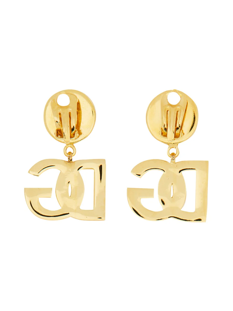 DOLCE & GABBANA Clip-on Earrings with DG Logo - Image 5